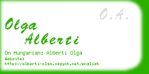 olga alberti business card